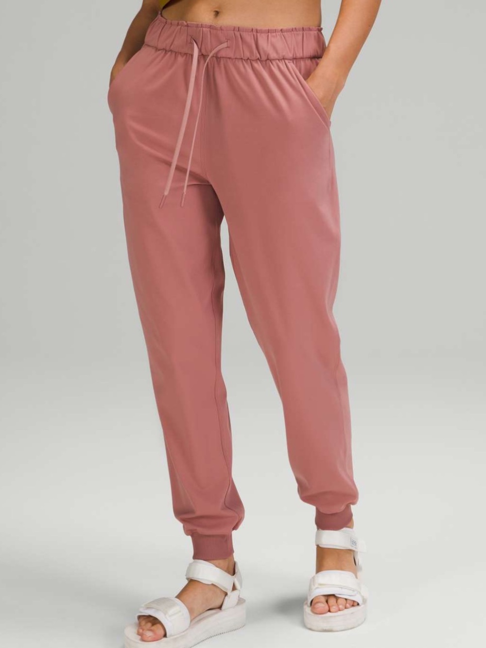 Lululemon Stretch High-Rise Jogger Pants Mauve/Dusty Pink - Size 6 - Like New